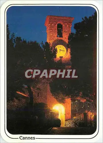 Cartes postales moderne Cannes Alpes la nuit Eglise du Suquet