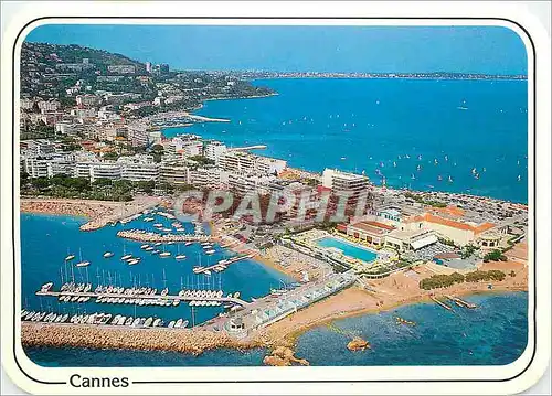 Moderne Karte Cannes Vue aerienne de la Pointe du Palm Beach