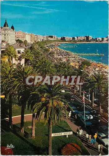 Cartes postales moderne La Cote d'Azur Cannes AM La plage de la Croisette et les Palaces