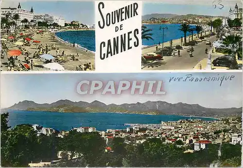 Cartes postales moderne Souvenir de Cannes et vue panoramique