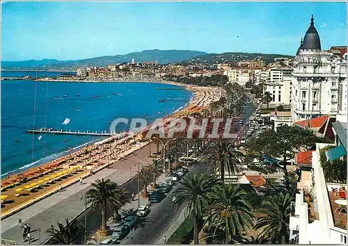 Cartes postales moderne La Cote d'Azur Cannes La Croisette et le Suquet