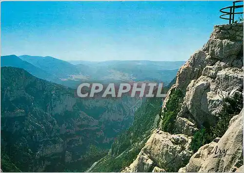 Moderne Karte Les Gorges Pittoresques du Verdon Route des Cretes Belvedere de la Carelle