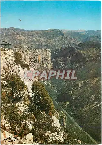 Moderne Karte Les Gorges Pittoresques du Verdon Route des Cretes