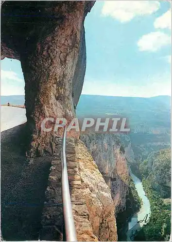 Moderne Karte Les Gorges Pittoresques du Verdon Vu du Tunnel du Fayes