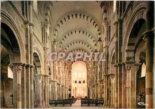 Cartes postales moderne Vezelay Yonne Basilique de la Madeleine La Nef romane