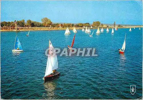 Moderne Karte Vichy Allier Regates sur le Lac d'Allier