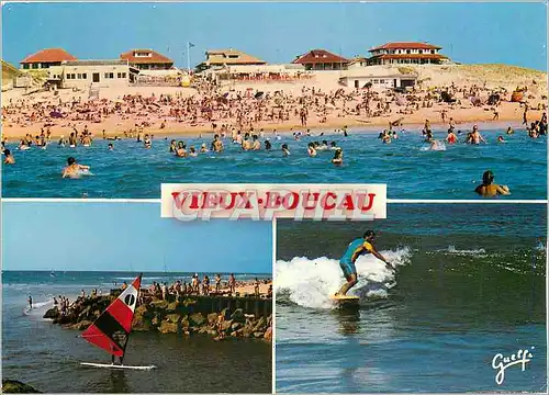 Moderne Karte La Plage de l'Ocean Vieux Boucau Surf