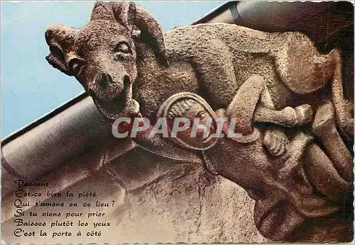 Cartes postales moderne Villefranche en Beaujolais Rhone Gargouille de La Luxure Notre Dame des Marais