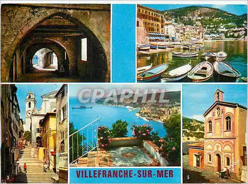 Moderne Karte Villefranche sur Mer