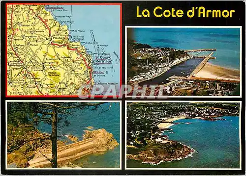 Cartes postales moderne La Cote d'Armor Le port de Binic les plages de St Quay et la digue de Port Moguer a Plouha