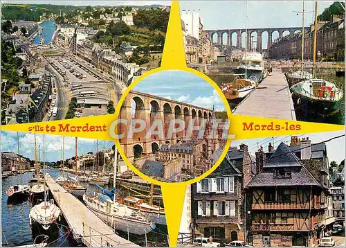 Cartes postales moderne Morlaix La Place de Gaulle Le Viaduc le port et les vieilles maisons