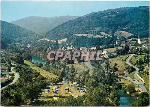 Moderne Karte Chateauneuf les Bains P de D Vue generale Vallee de la Sioule