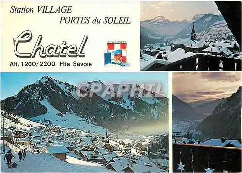 Moderne Karte Chatel Station Village Portes du Soleil