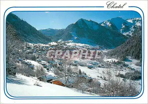 Moderne Karte Chatel Hte Savoie Vue panoramique et la Tete du Linga