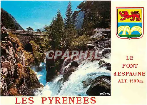 Moderne Karte Le Pont d'Espagne Les Pyrenees