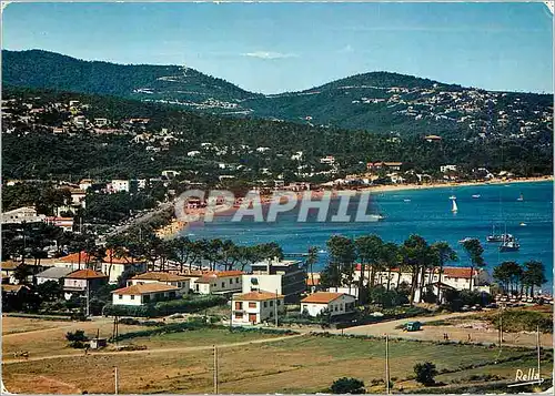 Moderne Karte Cavalaire sur Mer Var La Plage Au fond Le Parc de Cavalaire