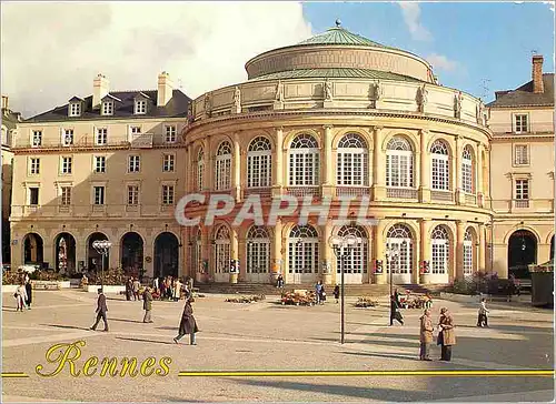 Cartes postales moderne Rennes Roazon nom breton Place de l'Hotel de Ville le Theatre