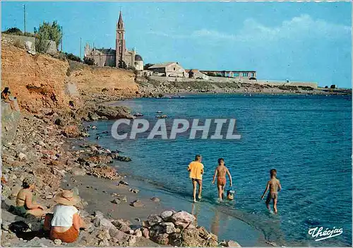 Cartes postales moderne Sete Herault Plage et Eglise de la Corniche