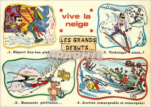 Cartes postales moderne Vive la neige Les Grands Debuts Ski