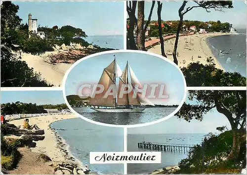 Cartes postales moderne Ile de Noirmoutier Tour Plantier Plage des Souzeaux Plage des Dames La Jetee Bateau