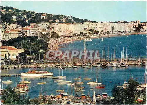 Cartes postales moderne La Cote d'Azur Cannes Vue generale sur le Port le Casino Municipal et la Croisette