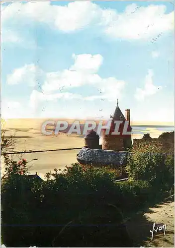 Moderne Karte Le Mont Saint Michel Manche Les Remparts Cote Ouest