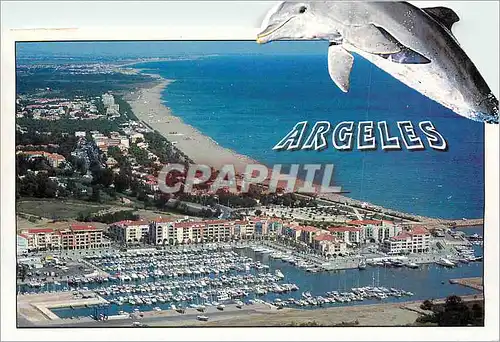 Moderne Karte La Cote Vermeille Argeles Plage Pyrenees Orientales Dauphin