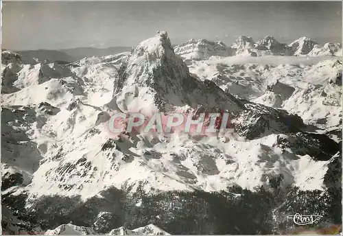 Cartes postales moderne Le Pic du Midi d'Ossau B Pyr Vue aerienne en hiver