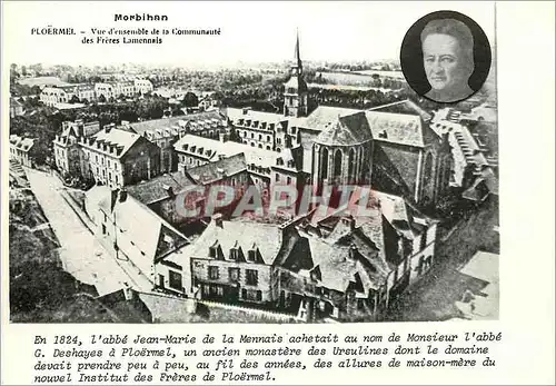 Moderne Karte Morbihan Ploermel Vue d'Ensemble de la Communaute des Freres Lamennais