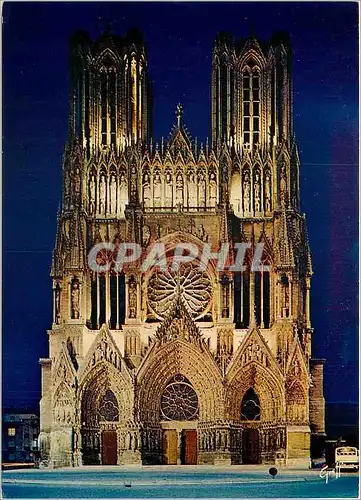 Cartes postales moderne Reims Marne Facade de la Cathedrale