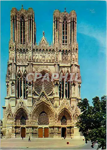Cartes postales moderne Reims Marne Facade de la Cathedrale