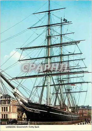 Moderne Karte London Greenwich Cutty Sark Bateau