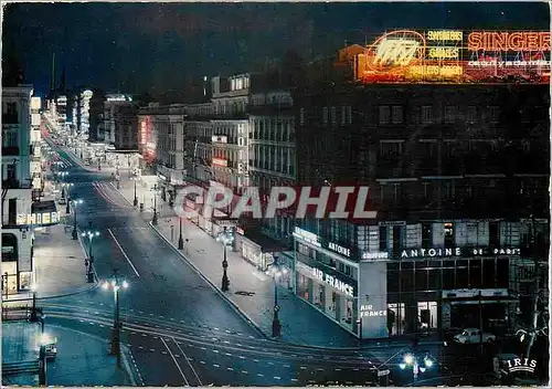 Cartes postales moderne Marseille B du R La Canebiere La Nuit