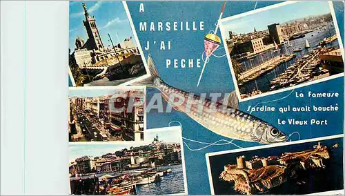 Moderne Karte Marseille B du R Peche Sardine