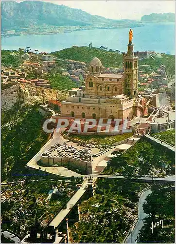 Moderne Karte Marseille Bouches du Rhone Basilique Notre Dame de la Garde