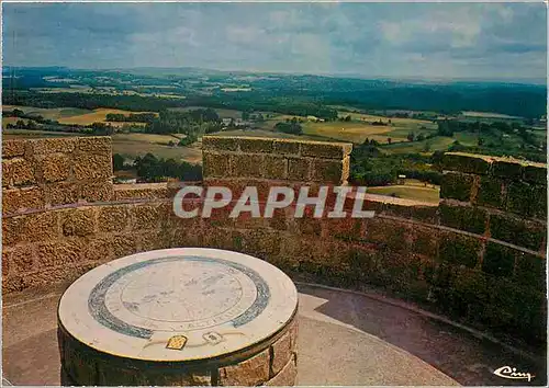 Moderne Karte Masseret Correze La Table d'Orientation au sommet de la tour