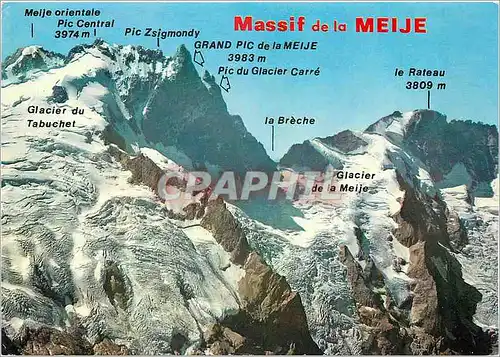 Cartes postales moderne Massif de la Meije