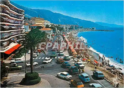 Cartes postales moderne La Cote d'Azur Menton La Perle de France Boulevard General Leclec et la Plage