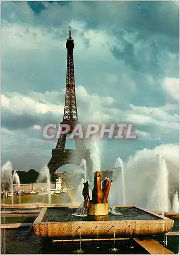 Cartes postales moderne Paris La Tour Eiffel et Jardin du Palais de Chaillot