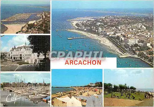 Cartes postales moderne Arcachon Les Plages et les jetees