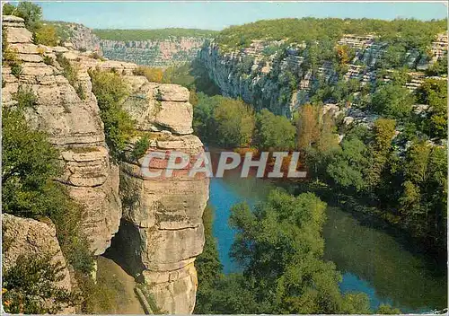 Moderne Karte Les Grands Paysages du Vivarais les Gorges de l'Ardeche au defile de Ruoms