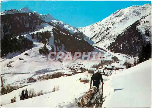 Cartes postales moderne Transport de bois en Savoie Areches (Savoie) Le Planay