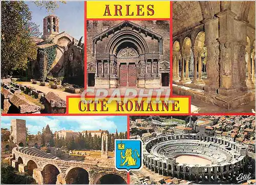 Cartes postales moderne En Provence Arles (B du R) Les Alyscamps et l'Eglise Sant Honorat le porche