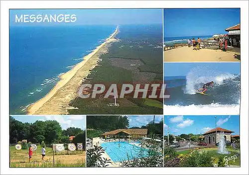 Cartes postales moderne Paysages des Landes Messanges Vue Aerienne la cote l'ocean Atlantique la plage surf tir a l'arc