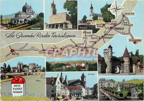Cartes postales moderne Les Grandes Routes Touristiques forbach Metz St Avold