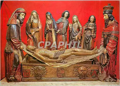 Cartes postales moderne Moissac Abbatiale St Pierre Mise au tombeau (fin XVe s)
