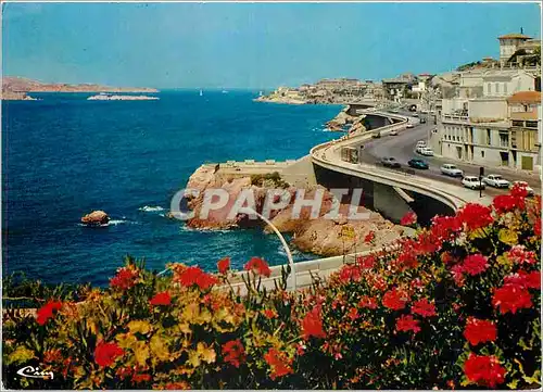 Moderne Karte Marseille (B du Rh) La Corniche