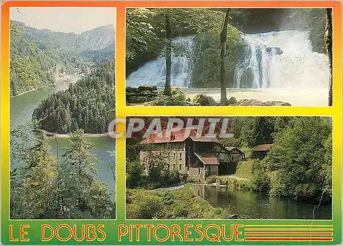 Moderne Karte Le Doubs Pittoresque les bassins du Doubs les Sources ddu Lison vieux moulin