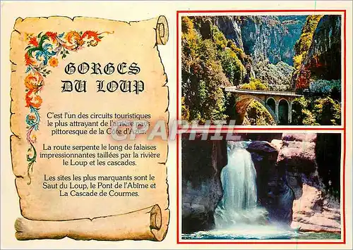 Cartes postales moderne Les Gorges du Loup l'arriere pay pittoresque