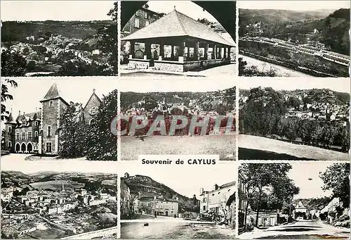 Moderne Karte Caylus Tarn et Garonne Vue generale Vieille Halle St Pierre de Livron Camp Neuf